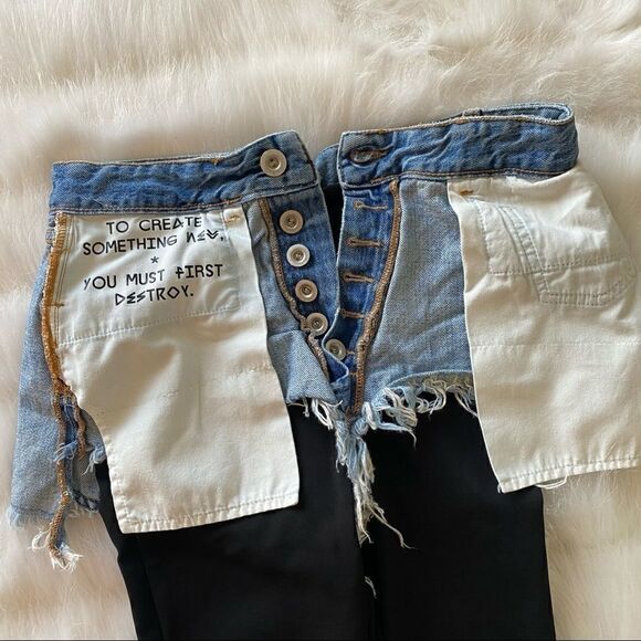 Unravel Project Reverse Short Cotton Leggings (26) - Picture 10 of 13